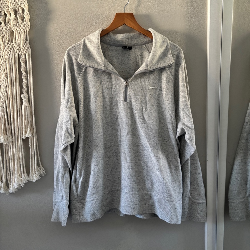 Nike Gray Quarter-Zip Pullover